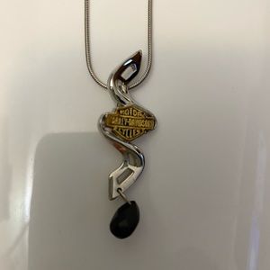 Sterling Silver Harley Davidson necklace and pendant